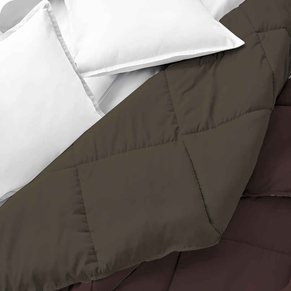 Elegant Weavers Reversible Double Bed Comforter - Brown